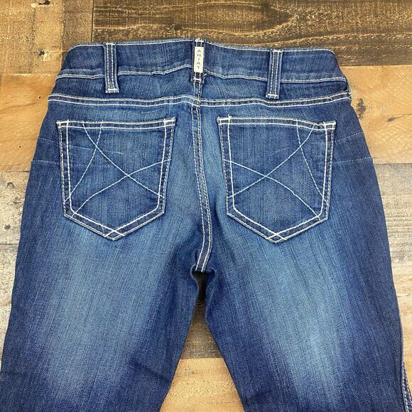 Ariat Women's Straight Leg Jeans - Dark Blue - Picture 4 of 9